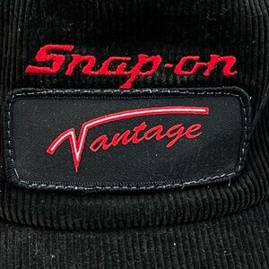 Corduroy Trucker Hat Snap-On Vintage Made in USA Black/Brown?